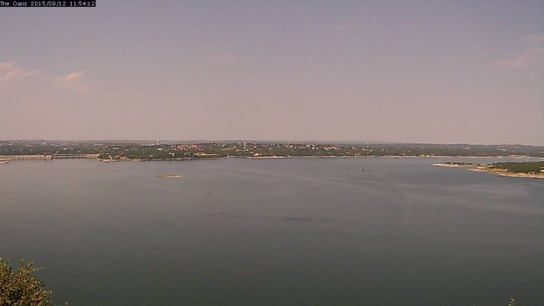 Lake Travis webcam, August 12, 2015 11:00 AM CT