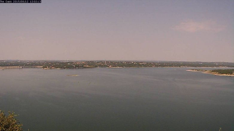 Lake Travis webcam, August 12, 2015 11:10 AM CT