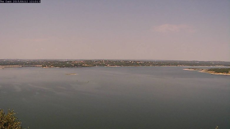 Lake Travis webcam, August 12, 2015 11:15 AM CT