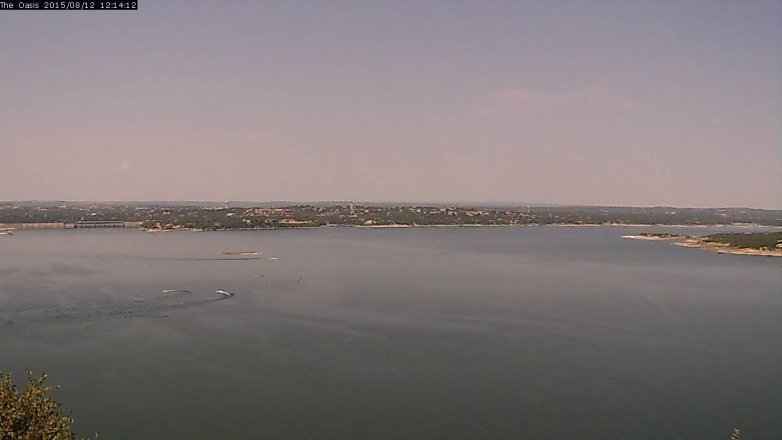 Lake Travis webcam, August 12, 2015 11:20 AM CT