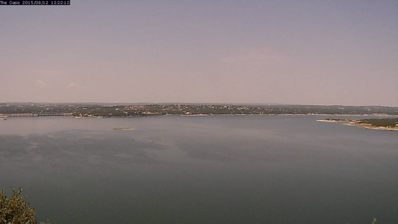 Lake Travis webcam, August 12, 2015 11:30 AM CT