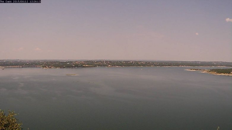 Lake Travis webcam, August 12, 2015 11:35 AM CT