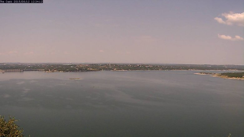 Lake Travis webcam, August 12, 2015 11:40 AM CT