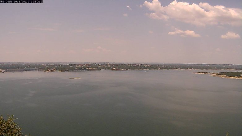 Lake Travis webcam, August 12, 2015 11:55 AM CT