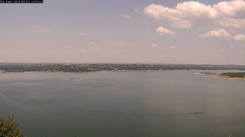 Lake Travis webcam, August 12, 2015 12:00 PM CT