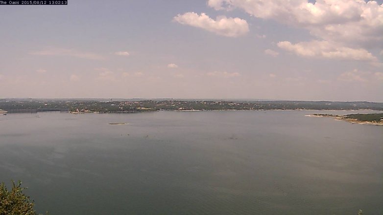 Lake Travis webcam, August 12, 2015 12:10 PM CT