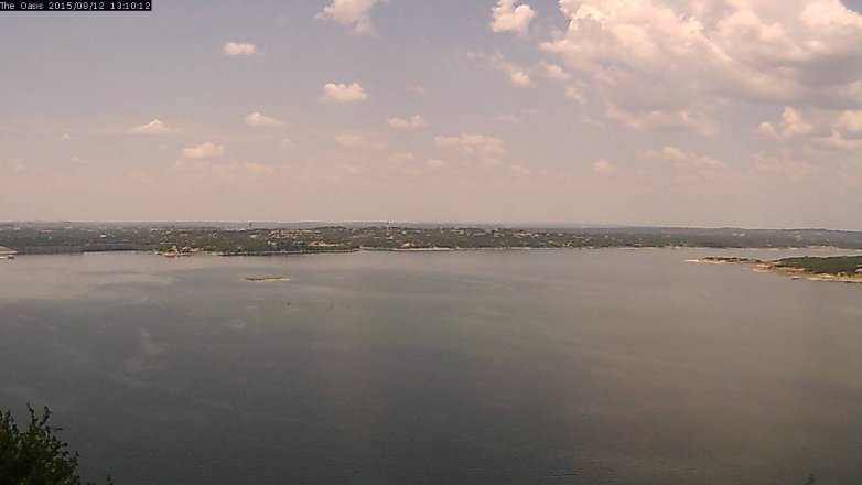 Lake Travis webcam, August 12, 2015 12:15 PM CT