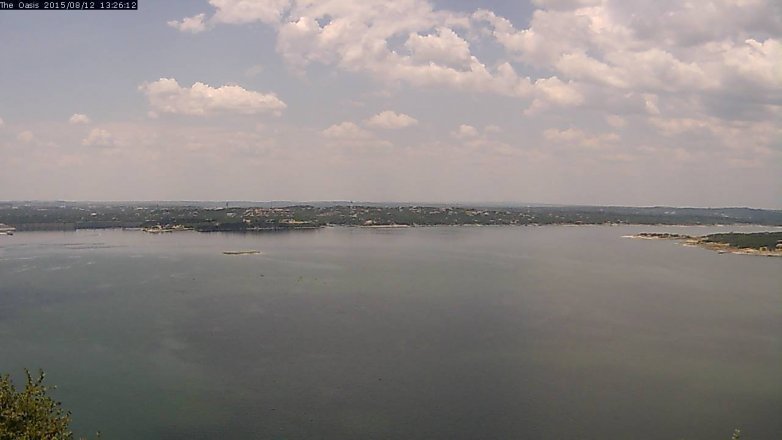 Lake Travis webcam, August 12, 2015 12:30 PM CT