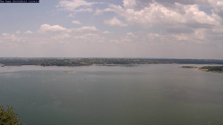 Lake Travis webcam, August 12, 2015 12:40 PM CT