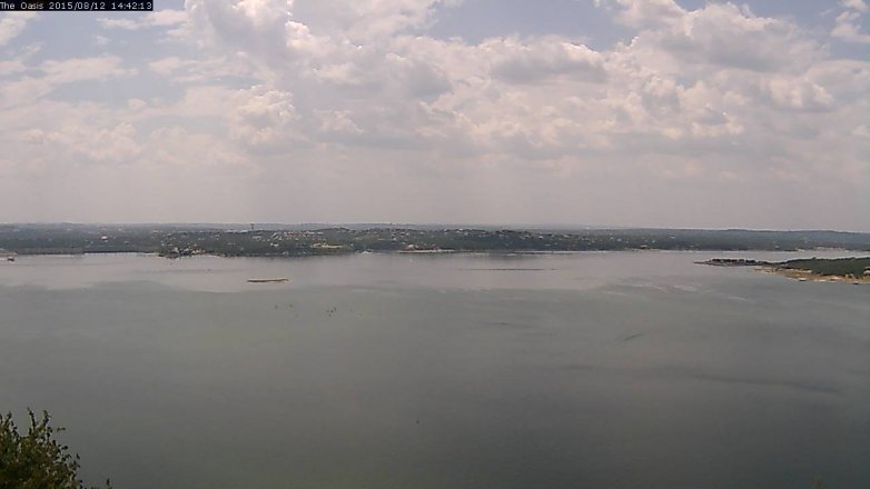 Lake Travis webcam, August 12, 2015 1:50 PM CT