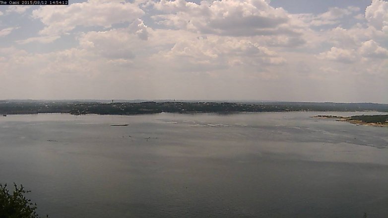 Lake Travis webcam, August 12, 2015 2:00 PM CT