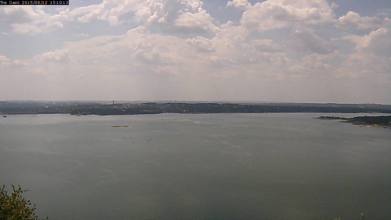 Lake Travis webcam, August 12, 2015 2:15 PM CT