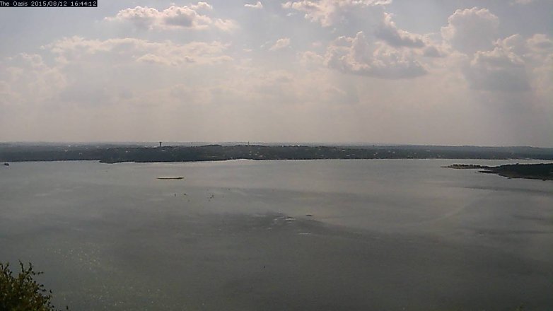Lake Travis webcam, August 12, 2015 3:50 PM CT
