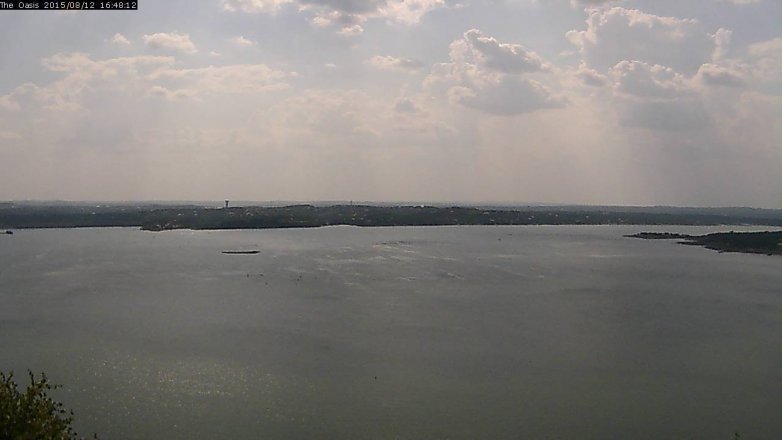 Lake Travis webcam, August 12, 2015 3:55 PM CT