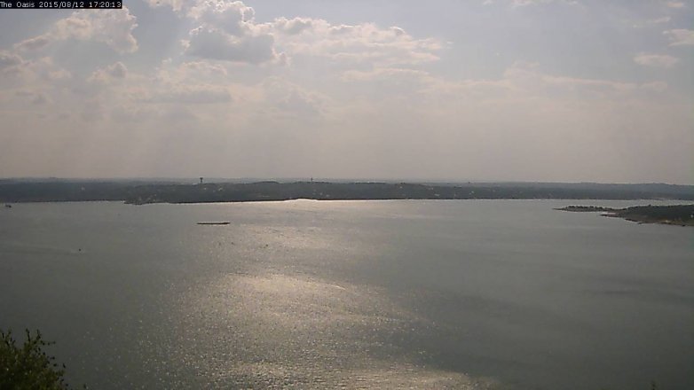 Lake Travis webcam, August 12, 2015 4:25 PM CT