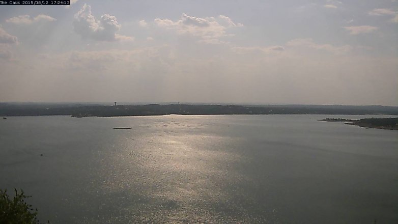 Lake Travis webcam, August 12, 2015 4:30 PM CT