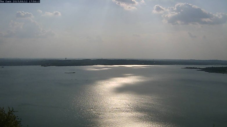 Lake Travis webcam, August 12, 2015 5:05 PM CT