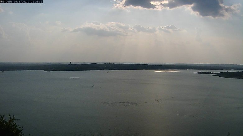 Lake Travis webcam, August 12, 2015 5:35 PM CT