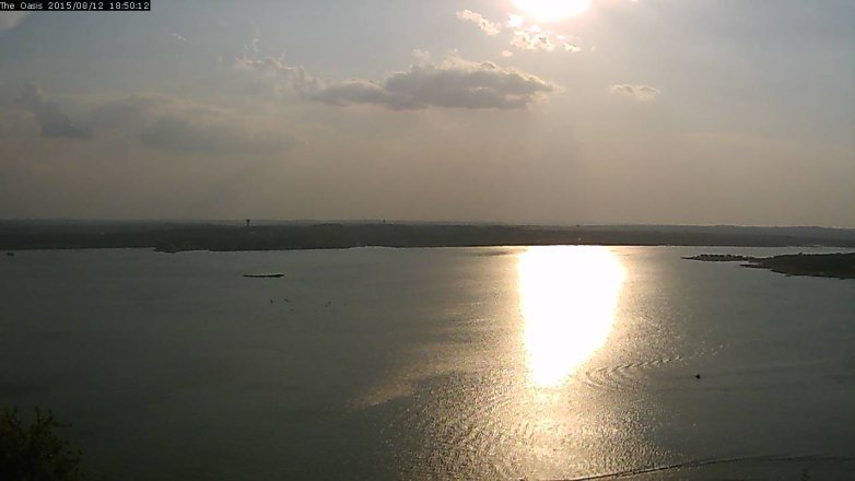 Lake Travis webcam, August 12, 2015 6:00 PM CT