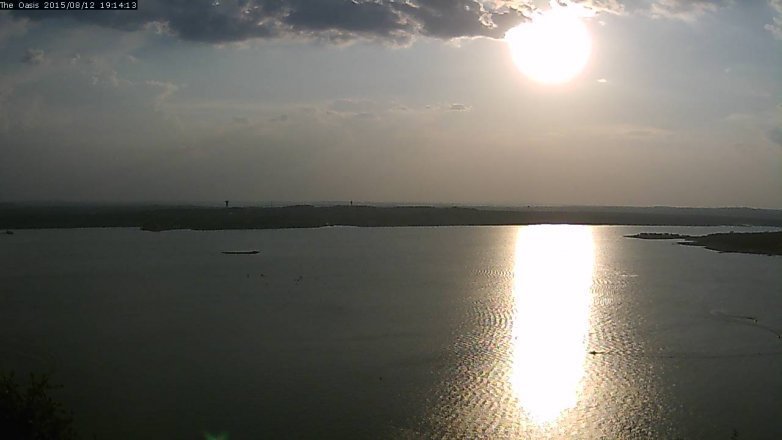 Lake Travis webcam, August 12, 2015 6:20 PM CT