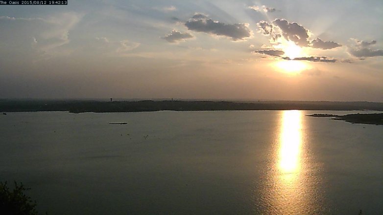 Lake Travis webcam, August 12, 2015 6:50 PM CT
