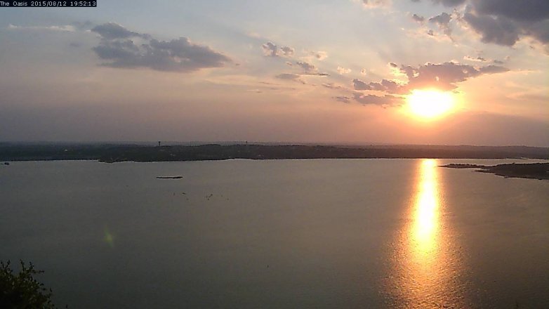 Lake Travis webcam, August 12, 2015 7:00 PM CT