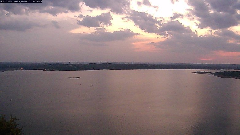 Lake Travis webcam, August 12, 2015 7:35 PM CT