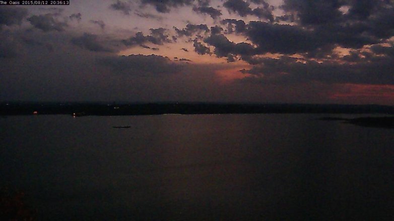 Lake Travis webcam, August 12, 2015 7:45 PM CT