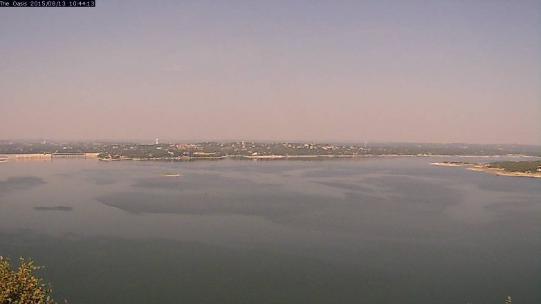 Lake Travis webcam, August 13, 2015 9:50 AM CT