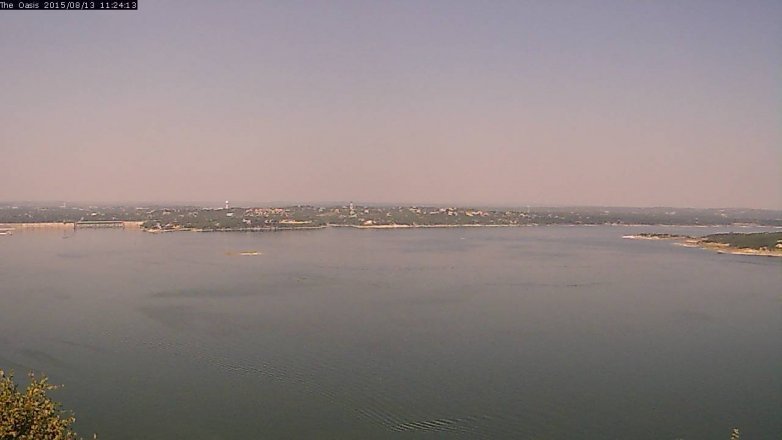 Lake Travis webcam, August 13, 2015 10:30 AM CT
