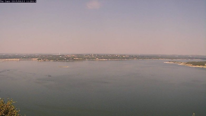 Lake Travis webcam, August 13, 2015 10:35 AM CT