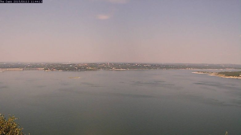 Lake Travis webcam, August 13, 2015 10:50 AM CT