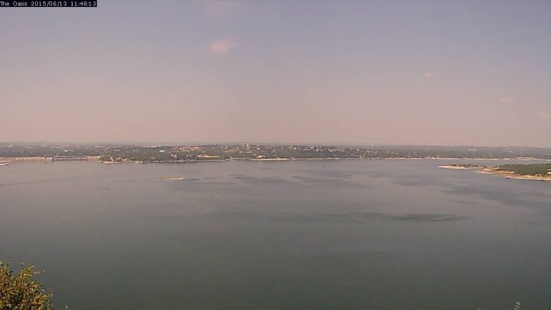 Lake Travis webcam, August 13, 2015 10:55 AM CT