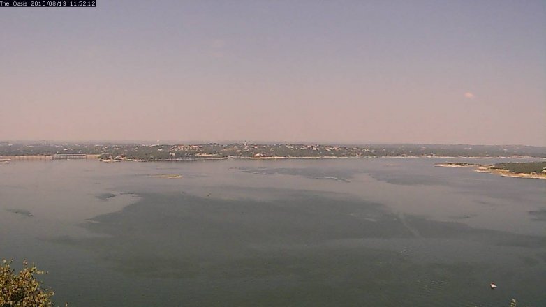 Lake Travis webcam, August 13, 2015 11:00 AM CT