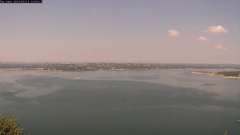 Lake Travis webcam, August 13, 2015 11:05 AM CT