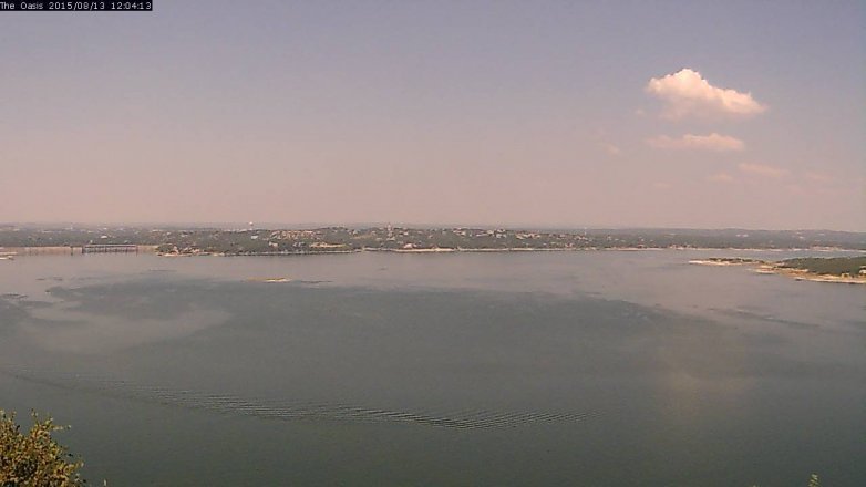 Lake Travis webcam, August 13, 2015 11:10 AM CT