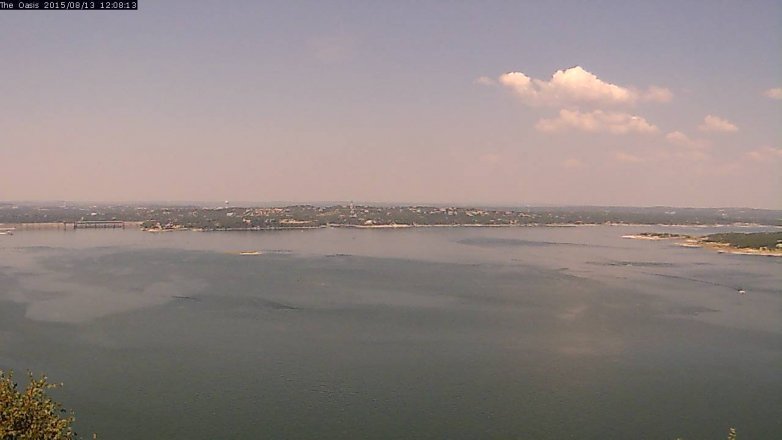 Lake Travis webcam, August 13, 2015 11:15 AM CT