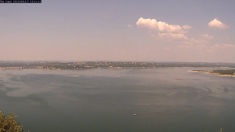 Lake Travis webcam, August 13, 2015 11:20 AM CT
