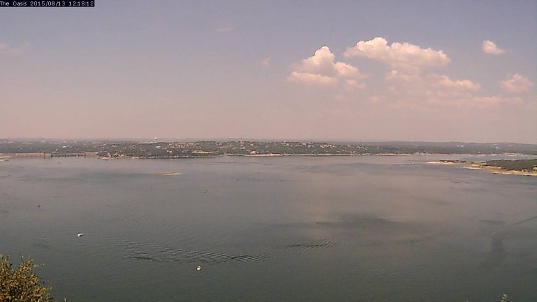 Lake Travis webcam, August 13, 2015 11:25 AM CT
