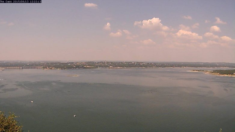 Lake Travis webcam, August 13, 2015 11:30 AM CT