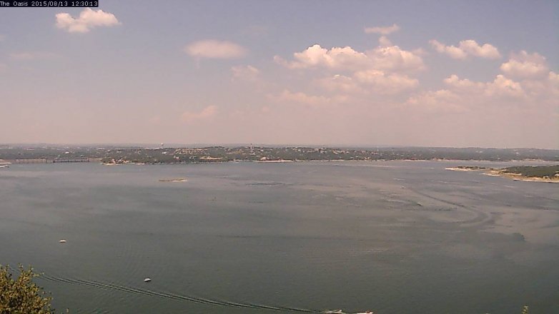 Lake Travis webcam, August 13, 2015 11:35 AM CT