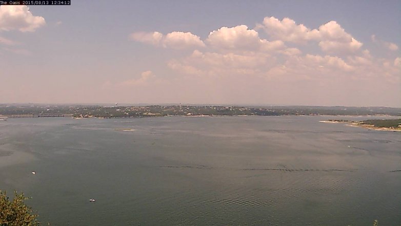 Lake Travis webcam, August 13, 2015 11:40 AM CT
