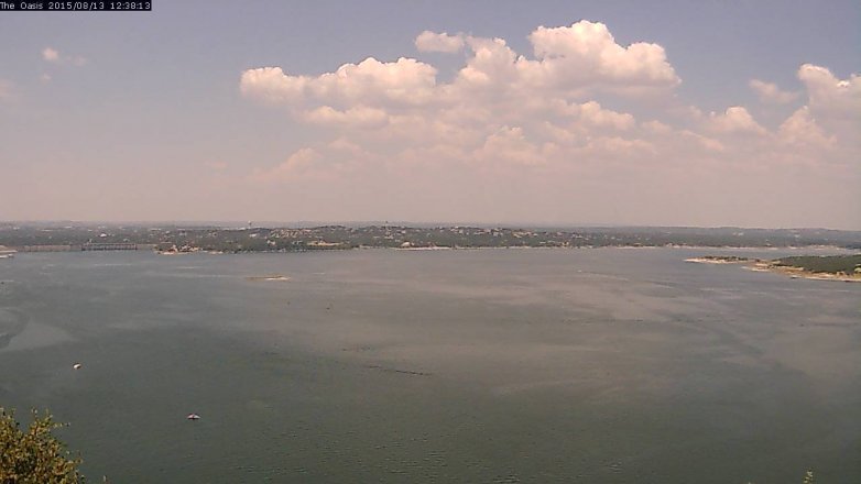 Lake Travis webcam, August 13, 2015 11:45 AM CT