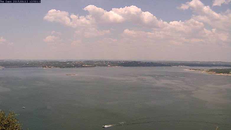 Lake Travis webcam, August 13, 2015 11:55 AM CT