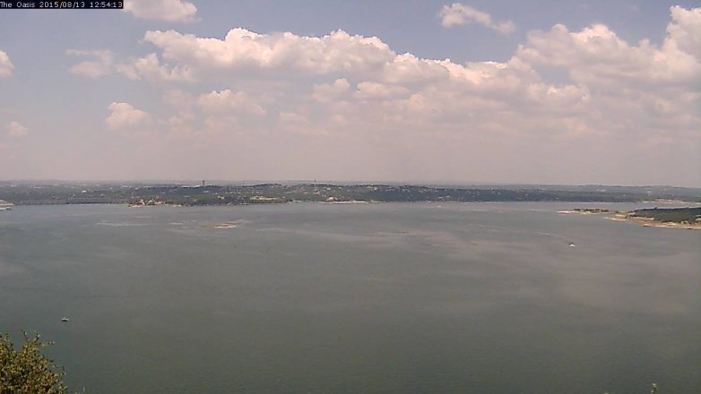 Lake Travis webcam, August 13, 2015 12:00 PM CT