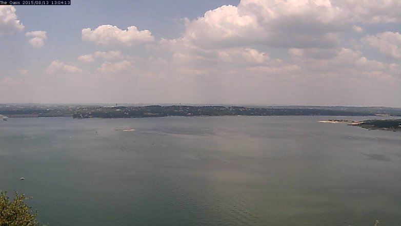 Lake Travis webcam, August 13, 2015 12:10 PM CT