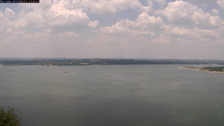 Lake Travis webcam, August 13, 2015 12:30 PM CT