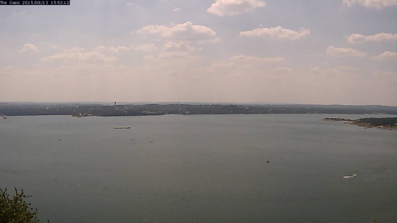 Lake Travis webcam, August 13, 2015 3:00 PM CT