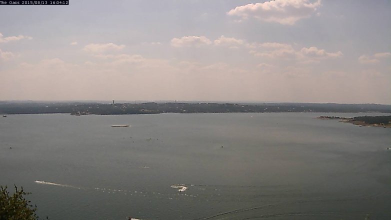 Lake Travis webcam, August 13, 2015 3:10 PM CT