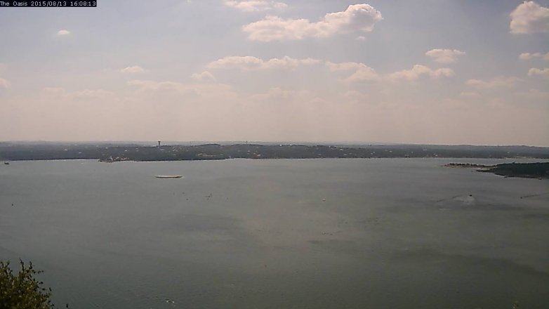 Lake Travis webcam, August 13, 2015 3:15 PM CT